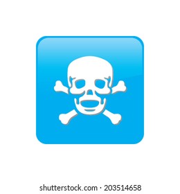 Colorful square buttons for website or app - Skull and Cross Bones
