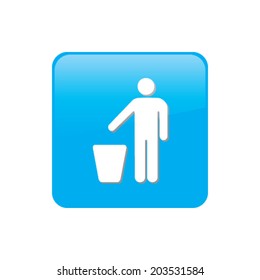 Colorful square buttons for website or app - Bin