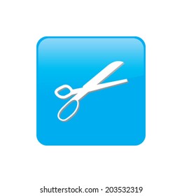 Colorful square buttons for website or app - Scissors