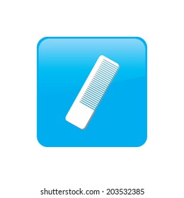 Colorful square buttons for website or app - Hairbrush