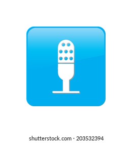 Colorful square buttons for website or app - Microphone