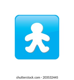 Colorful square buttons for website or app - Gingerbread Man