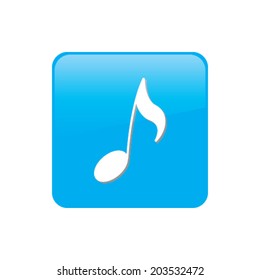 Colorful square buttons for website or app - Musical Note