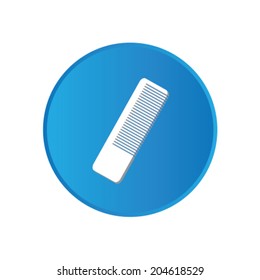 Colorful square buttons for website or app - Hairbrush