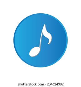 Colorful square buttons for website or app - Musical Note