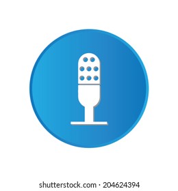 Colorful square buttons for website or app - Microphone