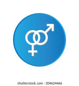 Colorful square buttons for website or app - Sex Symbols