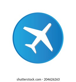 Colorful square buttons for website or app - Plane