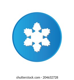Colorful square buttons for website or app - Snowflake
