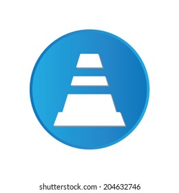 Colorful square buttons for website or app - Traffic Cone