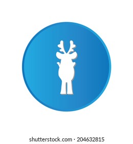 Colorful square buttons for website or app - Reindeer