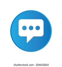 Colorful square buttons for website or app - Speech Bubble