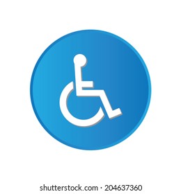 Colorful square buttons for website or app - Wheelchair