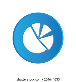 Colorful square buttons for website or app - Pie Chart