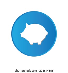 Colorful square buttons for website or app - Pig