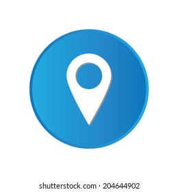Colorful square buttons for website or app - Place Pointer