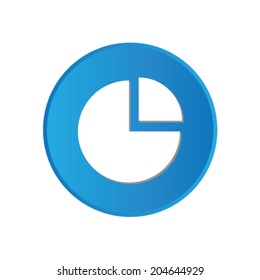 Colorful square buttons for website or app - Pie Chart