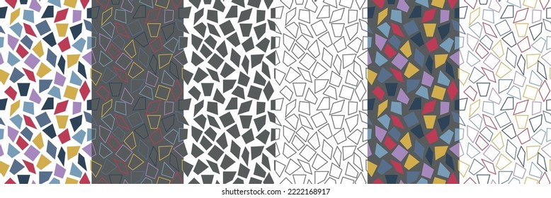 Colorful square confetti cut, seamless pattern background vector 