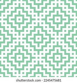 Colorful square and diagonal line pattern background. Linked diagonal line on square shape. Monochrome lattice pattern background. Abstract maze backdrop. Traditional knitting artwork.