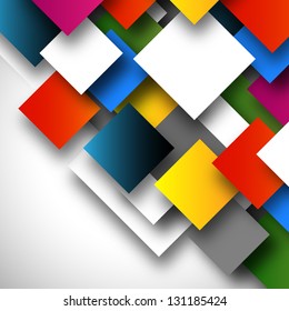 Colorful square empty background - blank quadrat vector design