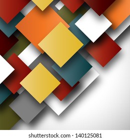 Colorful square empty background - blank quadrat vector design