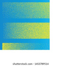 Colorful square filled with very small dots, points. The effect of stippling to create textured backgrounds. Vector illustration
