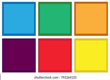 colorful of square frame is abstract background vector.
