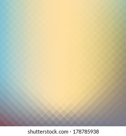 Colorful square geometric, mosaic hipster design background. 