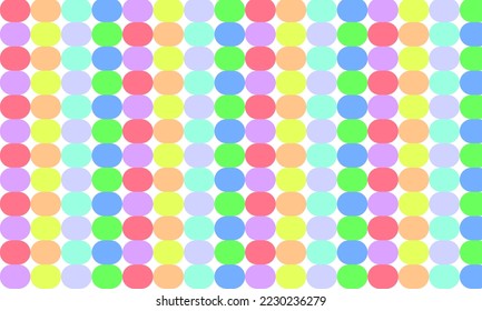 colorful square geometric pattern background with soft tones, bright red, bright yellow, blue, bright cyan, green, and purple