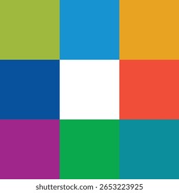 Colorful square grid palette vector illustration. Modern swatch design with vibrant colors, perfect for branding, presentations, web, digital projects, color selection, design inspiration design.