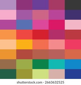 Colorful Square Grid Pattern Geometric Background Design