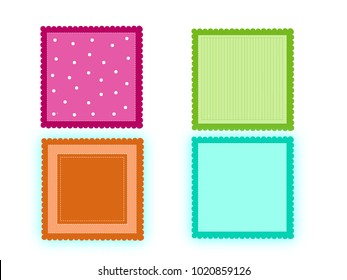 Colorful Square Handkerchief Vector Image