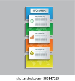 colorful square info graphic with map