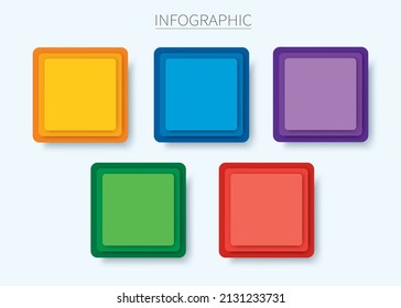plantilla de vector infográfico cuadrado colorido
