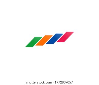 Diseño de logotipo cuadrado colorido