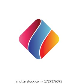 
Colorful square logo design in vector