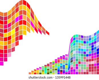colorful square mosaic - vector
