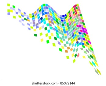 colorful square mosaic - vector