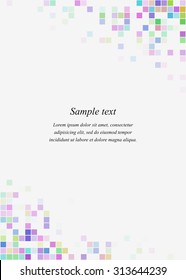 Colorful square page corner design template set