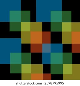 Colorful square patterns vector for background
