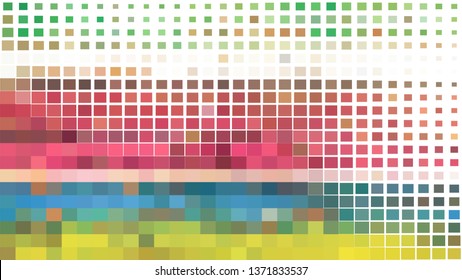 Colorful Square Pixel Mosaic Background Vector Image