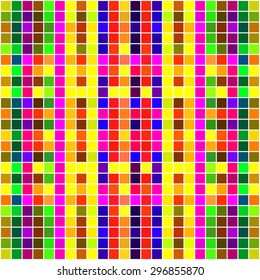 Colorful square pixel mosaic background. Vector illustration. Eps 10