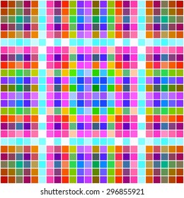 Colorful square pixel mosaic background. Vector illustration. Eps 10
