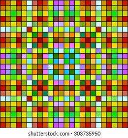 Colorful square pixel mosaic background. Vector illustration. Eps 10