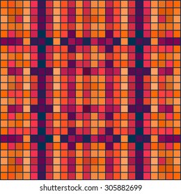 Colorful square pixel mosaic background. Vector illustration. Eps 10