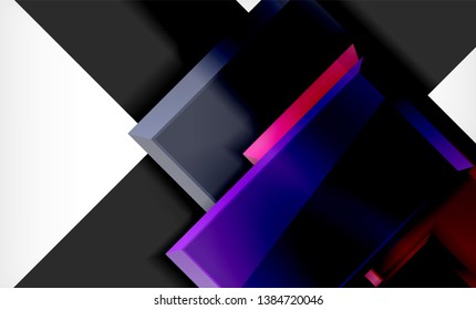 Colorful square and rectangle blocks background, vector geometric abstract design