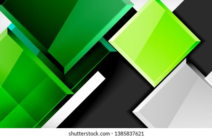 Colorful square and rectangle blocks background, vector geometric abstract design