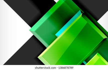 Quadrado colorido e retângulo blocos fundo, vetor geométrica abstrata design