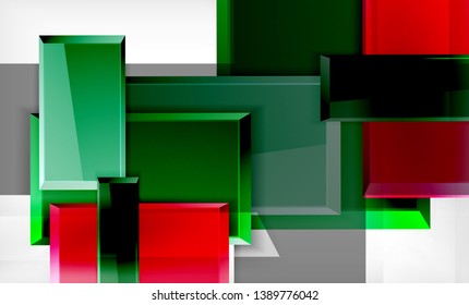 Quadrado colorido e retângulo blocos fundo, vetor geométrica abstrata design
