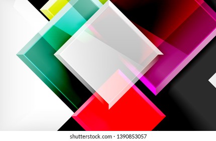 Fondo de bloques cuadrados y rectangulares coloridos, diseño abstracto geométrico vectorial
